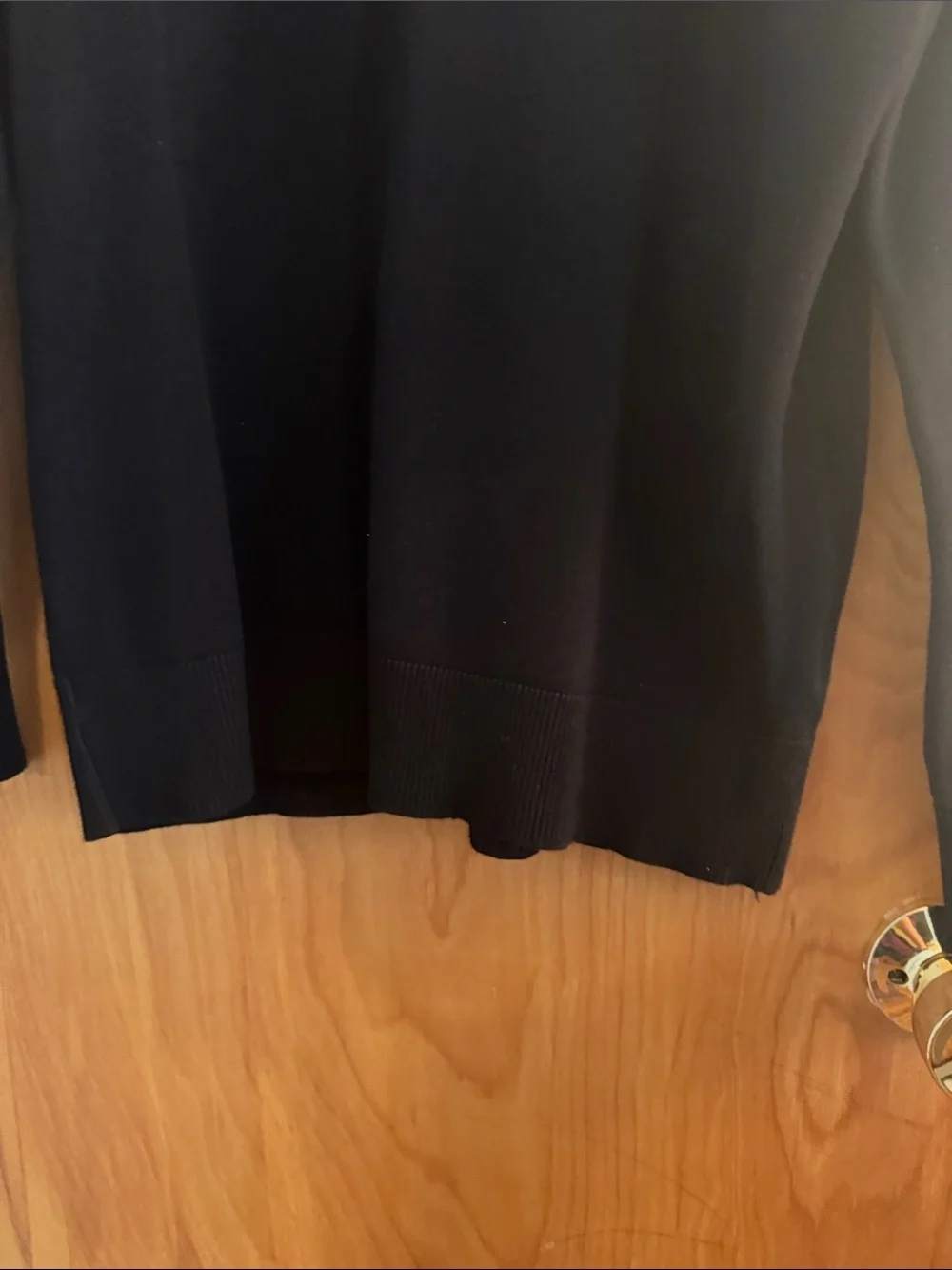 Cable & Gauge Black Top with White Lace Collar - Picture 5 of 9